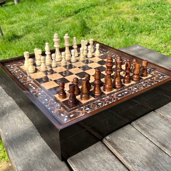 Wooden Chess Sets Etsy