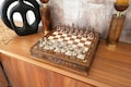 Personalized Gift for Dad, Handmade Chess Set with Drawer Storage, Dad Retirement Gift, Anniversary Gift, Luxury Chess Set, Christmas