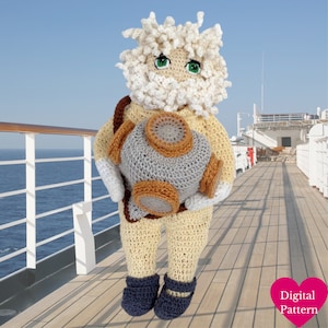 Santa Deep Sea Diver Play Set, CROCHET PATTERN, Deep Sea Diver Santa, St Nicholas in Diving Gear, Santa in Deep Diver Outfit Collectible