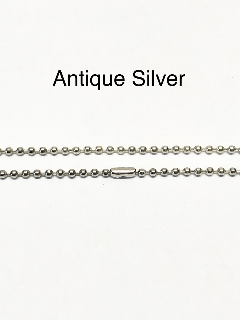 From 24 to 36 long, A00431 2.4 mm Ball Chains Necklace