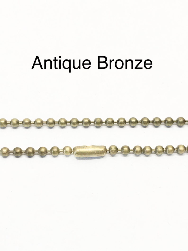 From 24 to 36 long, A00431 2.4 mm Ball Chains Necklace