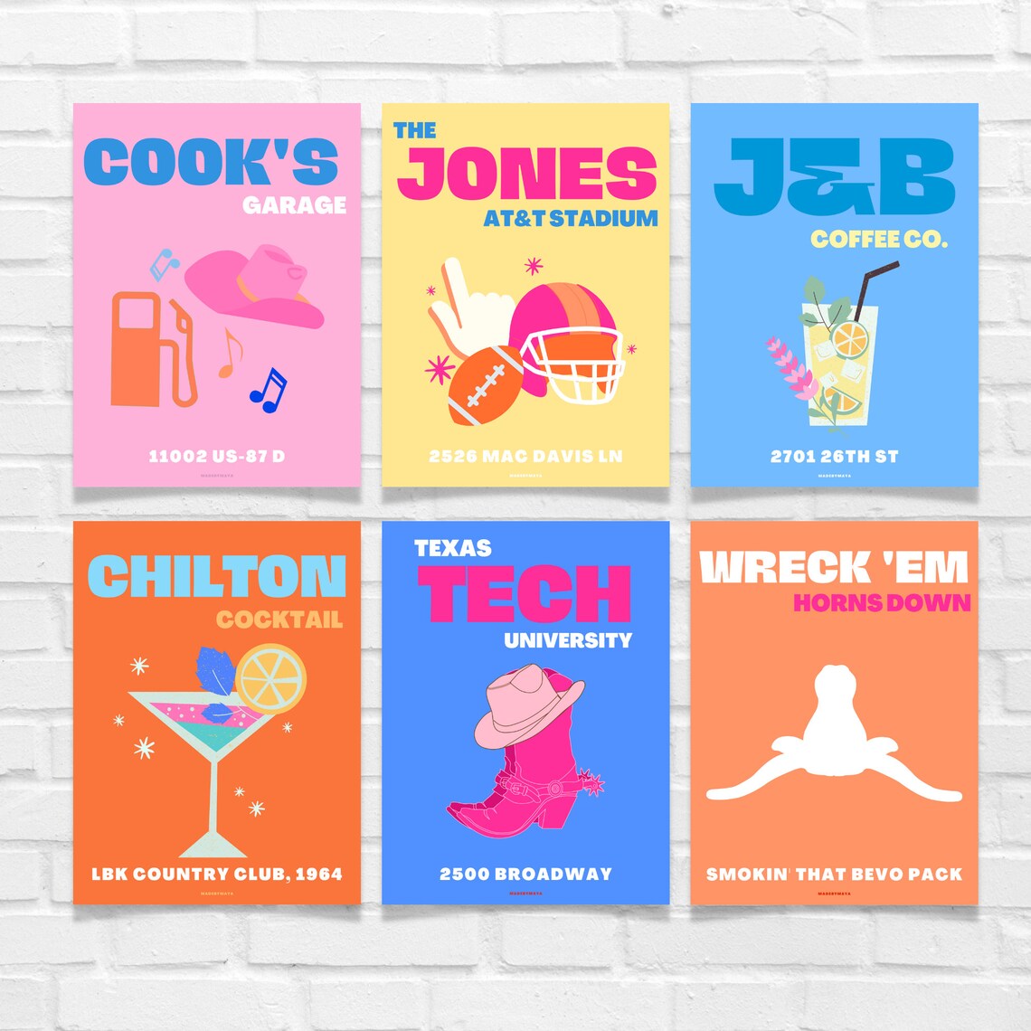 CUSTOM College Wall Art, College Town Print, Dorm Room Decor, Dorm