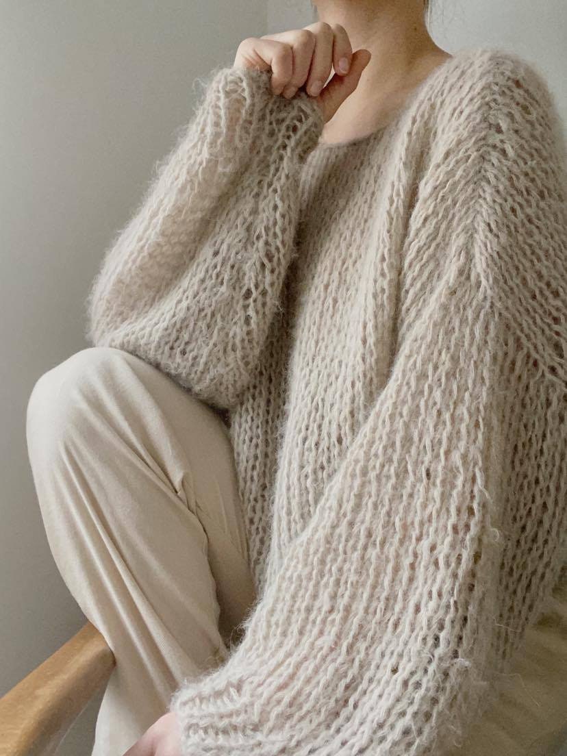 【SCENERITY】Tez mohair knit Knitting Pattern PDF - Oversized Mohair Sweater | Beginner
