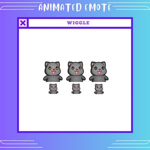 Animated Wiggle Emote | Black Cat Gif