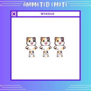 Animated Wiggle Emote | Calico Cat Gif