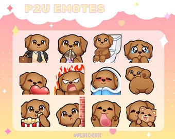 12 Red Retriever Dog Emotes | Pack 4