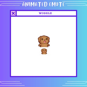 Animated Wiggle Emote | Red Retriever Dog Gif