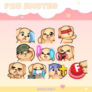 10 Golden Retriever Twitch Emotes | Pack 4