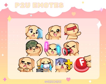 10 Golden Retriever Twitch Emotes | Pack 4
