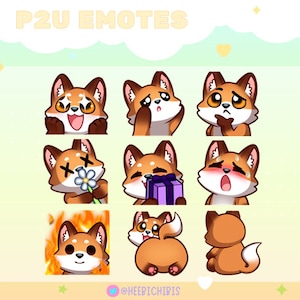 9 Fox Twitch Emotes Pack 4