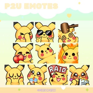 10 Pikachu Twitch Emotes | Pack 1