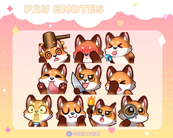 KAWAII FOX Big Pack Twitch and Discord Streamer Emotes -  Portugal