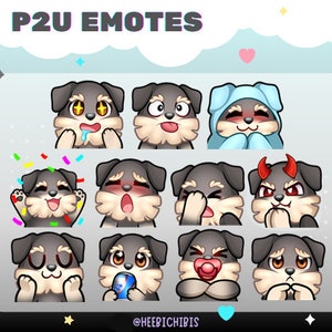 11 Schnauzer Dog Twitch Emotes | Pack 2