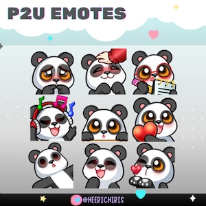 19 Panda Bear Twitch Emotes - Pack 2