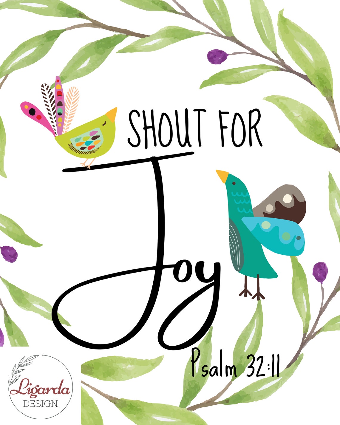 Shout for Joy Digital Download Inspirational Scripture Etsy