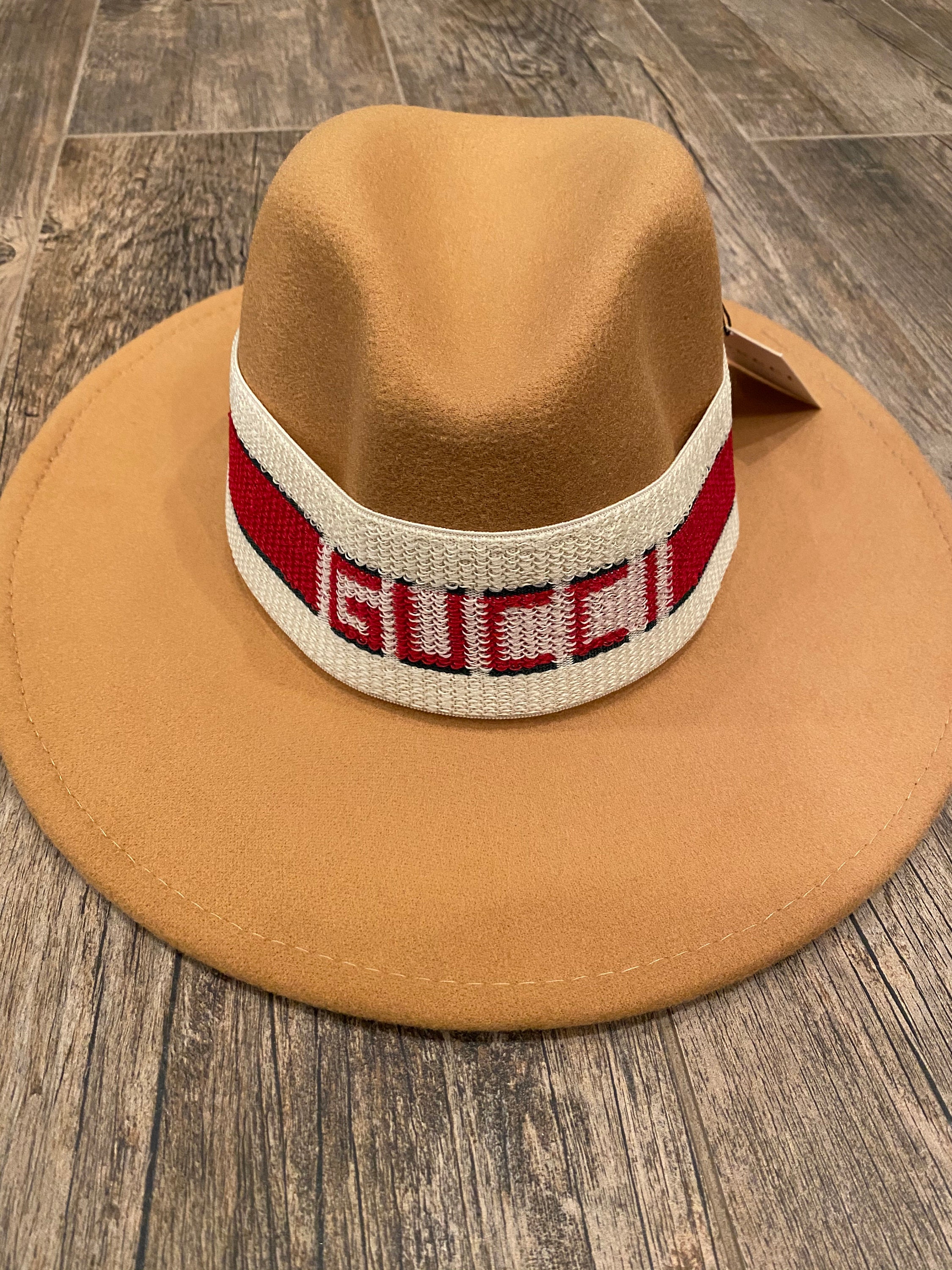 Designer Inspired GG Upcucled trucker Fedora hat with Gucci | Etsy