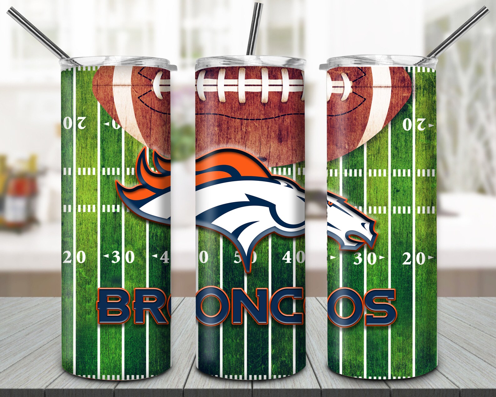 Denver Broncos NFL Tumbler Denver Broncos NFL Football Logo Etsy
