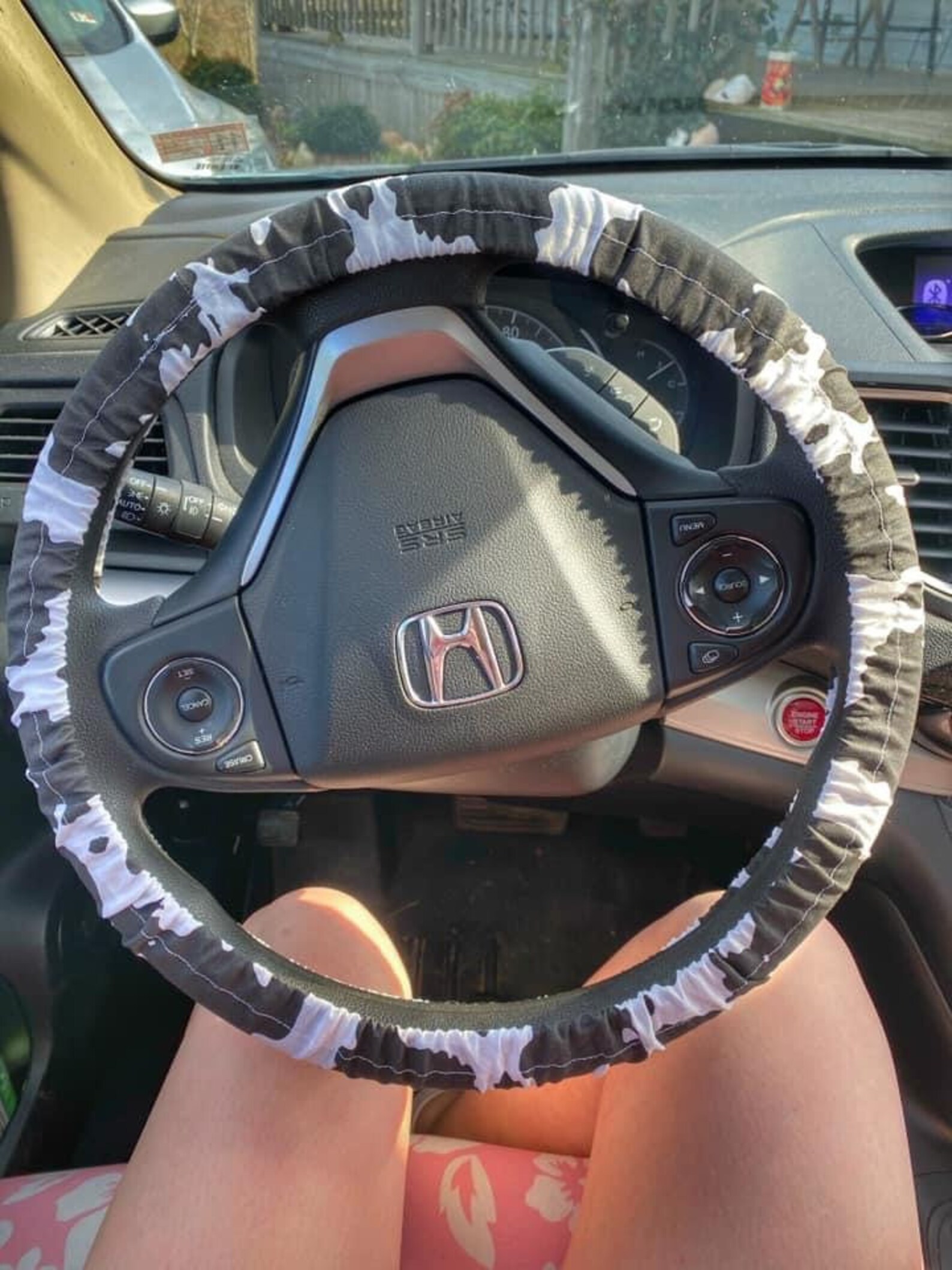 Cow Print 100 Cotton Stretchy Steering Wheel Cover Etsy