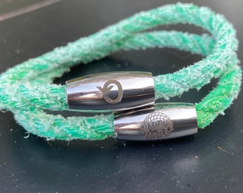 Discarded fishing rope bracelet