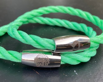 Discarded fishing rope bracelet