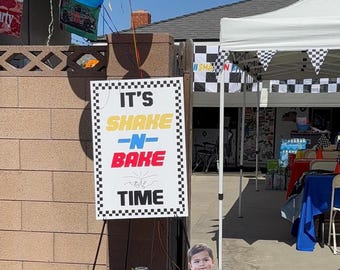Personalized Talladega Nights Birthday Shake and Bake  Sign | 1st Birthday (Digital Download)