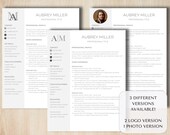 Modern Resume Templates for Google Docs, Canva, Curriculum Vitae Bundle, Resume Builder, Professional Resume with Photo, CV Download, ATS
