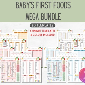 Babyvoedingtracker, afdrukbaar voedingsdagboekbundel, led spenen baby, baby's eerste voeding, voedingslogboek, speentabel, kalender, dagelijkse maaltijdplanner