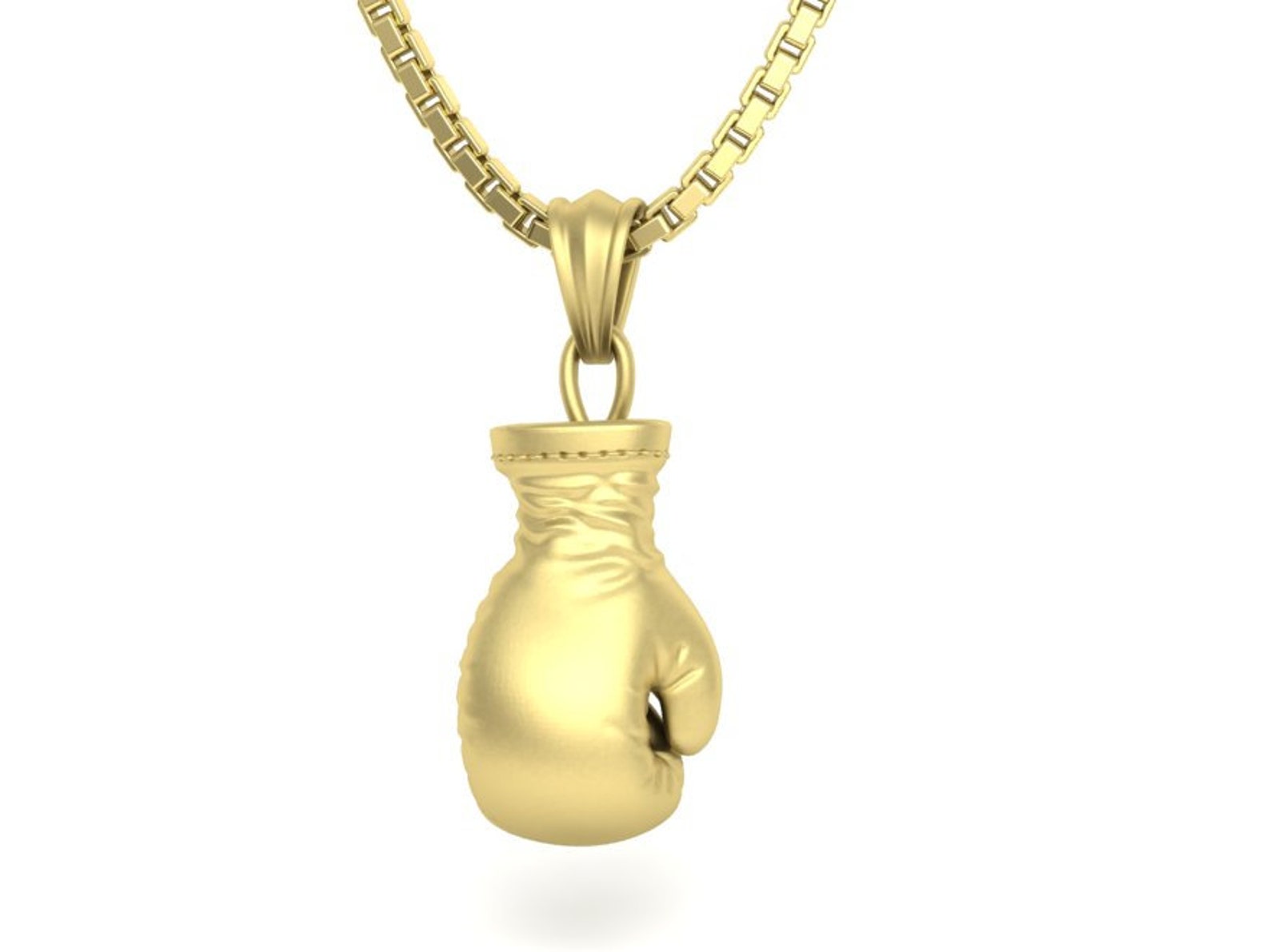BOXING GLOVES PENDANT 18k Gold Necklace Statement Necklace Etsy