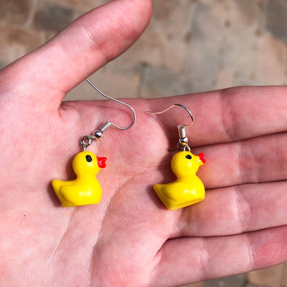 Tiny Rubber Duck Earrings - SCN Gems