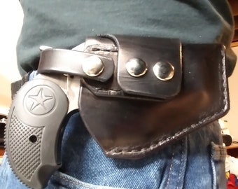Bond Arms, Derringer, Cross Draw, Driving Holster, Fits up to 3.5" Barrel Length, Right Hand Draw, Black