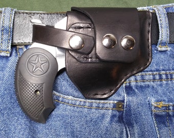 Bond Arms Derringer, Cross Draw or Driving Holster, Fits 2.5" to 3" barrel length, Right-hand Draw, Black