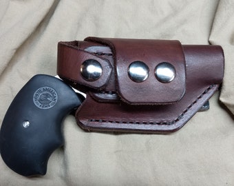NAA Black Widow Crossdraw Driving Holster, Right Hand Draw, Dark Brown
