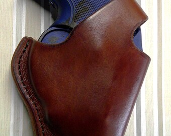 Ruger LCR Side Carry Holster, Fits 1.5" Belt, Right Hand Draw, Dark Brown