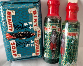 2 Bottles of 12 ml of Bint El Sudan Perfume (Bintou)and 1 soap / 2 bouteilles de 12 ml du Parfum Bint El sudan (Bintou) et 1 savon