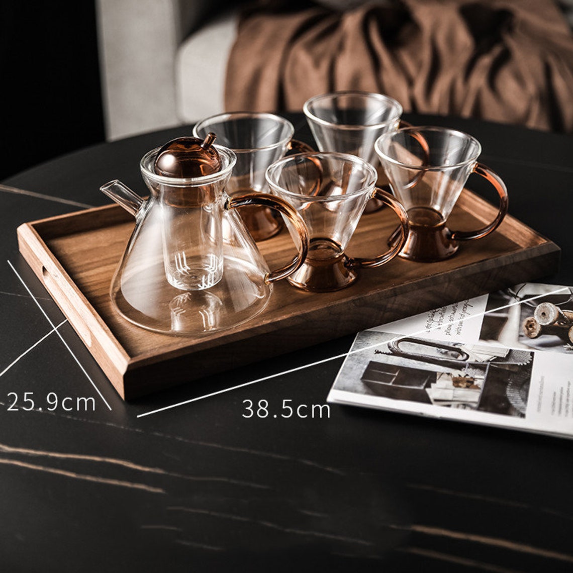 English Glass Afternoon Tea Set Scented Tea Teapot Set With Etsy