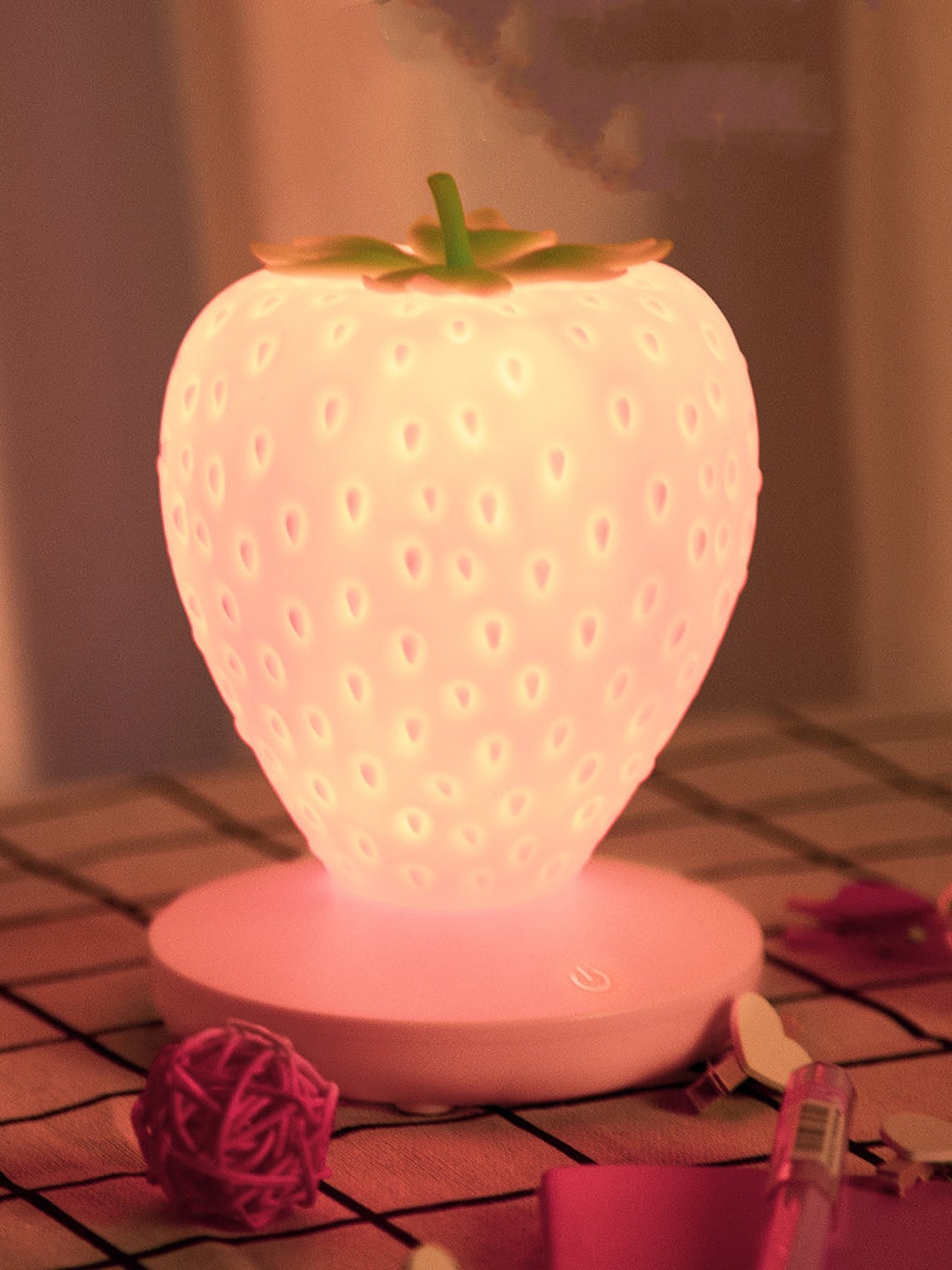 Strawberry Cute Lamp Light Soft Touch Etsy