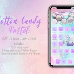 Cotton Candy Pastels App Icons, Cotton Candy Aesthetic, Minimal App Covers iOS Icon Pack, Cute and Trendy iOS 14 Icons, iPhone App Covers