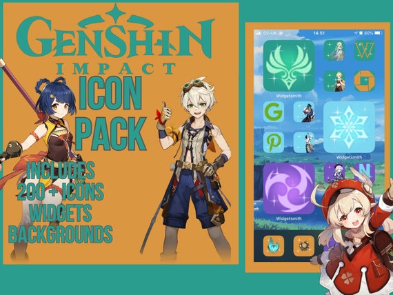 Genshin Impact Ios 14 App Icons Genshin App Icons Anime Etsy