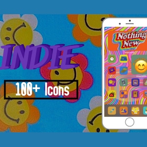 Indie iOS 14 Icons Pack  Theme Pack | Retro icons iOS 14 |  App Covers |  Groovy icons | 90s icons | Home Screen iOS 14 | iOS 14 icon pack