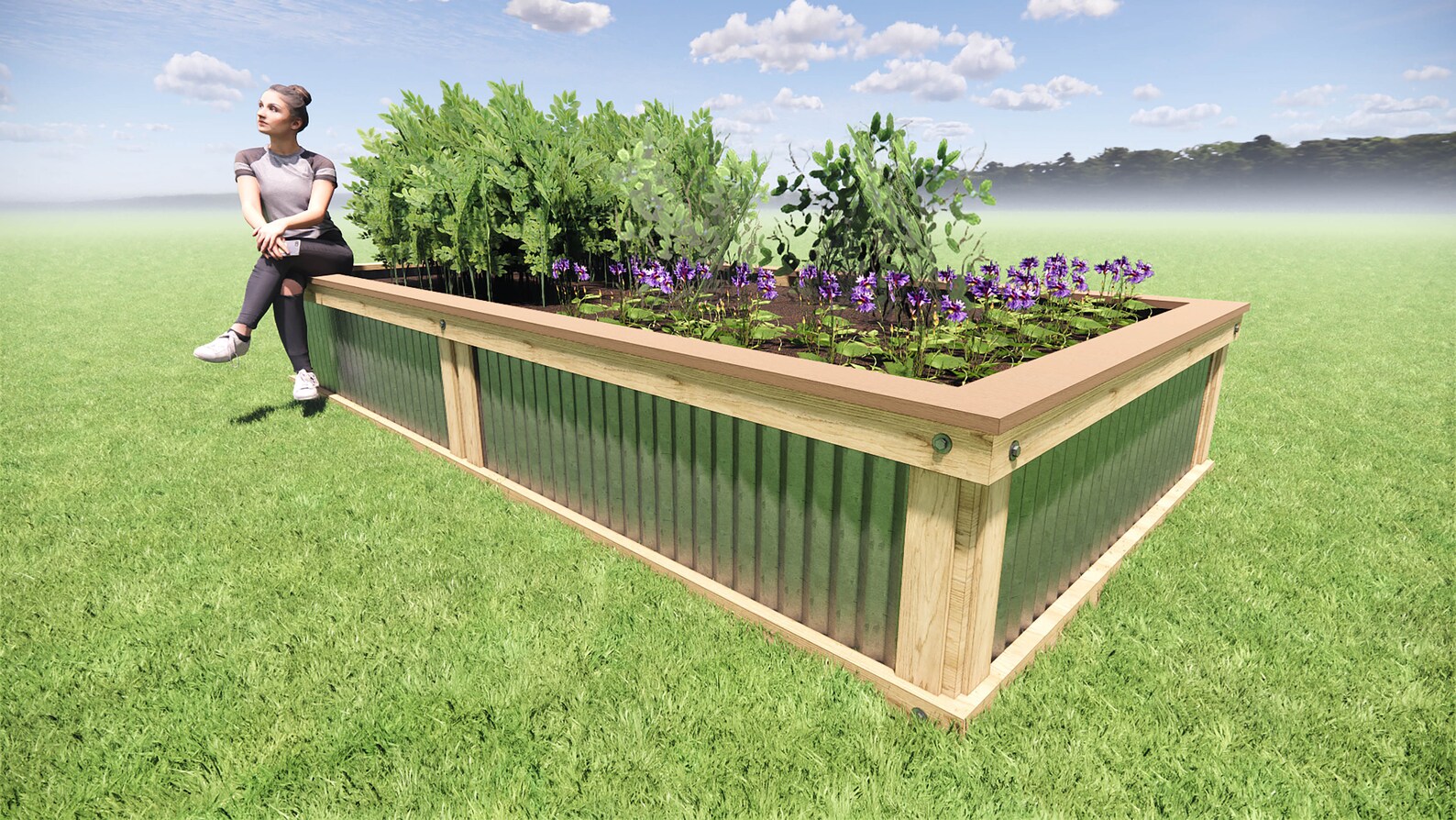 Metal Planter Plans / PDF Plans / Raised Bed / Corrugated Metal Planter