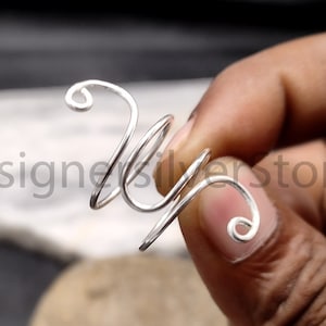 Arthritis finger splint 925 sterling silver or brass handmade ring &quot;Two Swans&quot; Trigger Finger Rings, Arthritis Ring,Mallet Finger EDS Splint