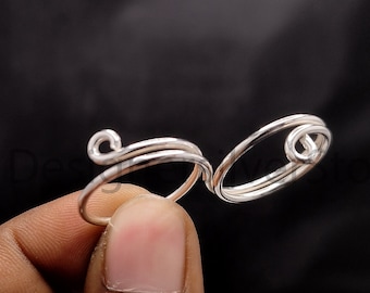 Buddy Splint Ring, Two finger Buddy ring, Sterling Silver, Rheumatoid Arthritis Buddy Splint, RA Two finger Ring Splint, Silver Splint Ring