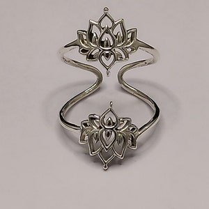 Cute Lotus Flower Engagement Ring, Spiritual Ring, Arthritis Ring, Knuckle Ring,  925 silver ring, promise ring, succulent ring, Flower ring