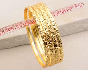 ハンドメイドの金メッキテクスチャードカフブレスレット、ワイド