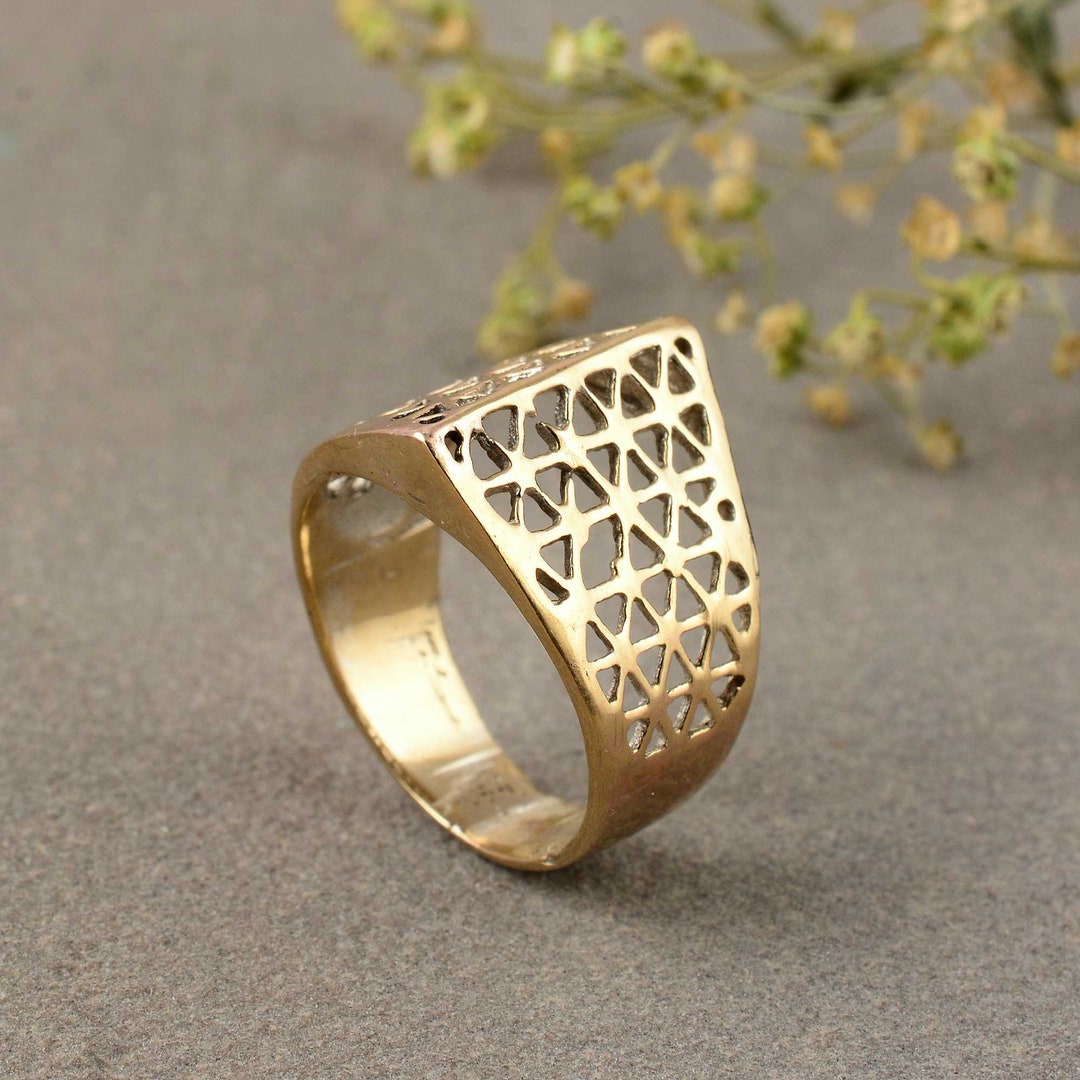 Scared Geometry Ring Flower of Life Ring, Sacred Geometry Ring, Mandala Ring, Seed of Life ...