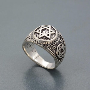 Sterling Silver Star of David Ring: Jewish Signet Ring