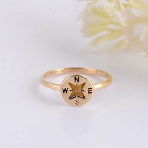 Compass Ring, 925 Sterling Silver Ring, Minimalist Ring, Handmade Ring, Sterling Silver Jewelry, Band Ring