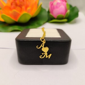Collar de corazón personalizado, collar de encanto de corazón de amor personalizable, collar de nombre, joyería de mamá, regalo para ella, regalo del día de San Valentín,