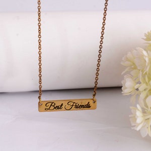 Best Friend Personalized Necklace Custom Bar Necklace Mother&#39;s Day Gift for Her Necklace Personalized Jewelry Bar Necklace Customized