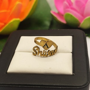 Double Name Ring, Custom Name Ring, Two Names Ring, Personalized Gift For Mom, Best Friend Gift, Women Name Jewelry, Stackable Ring,Mom ring
